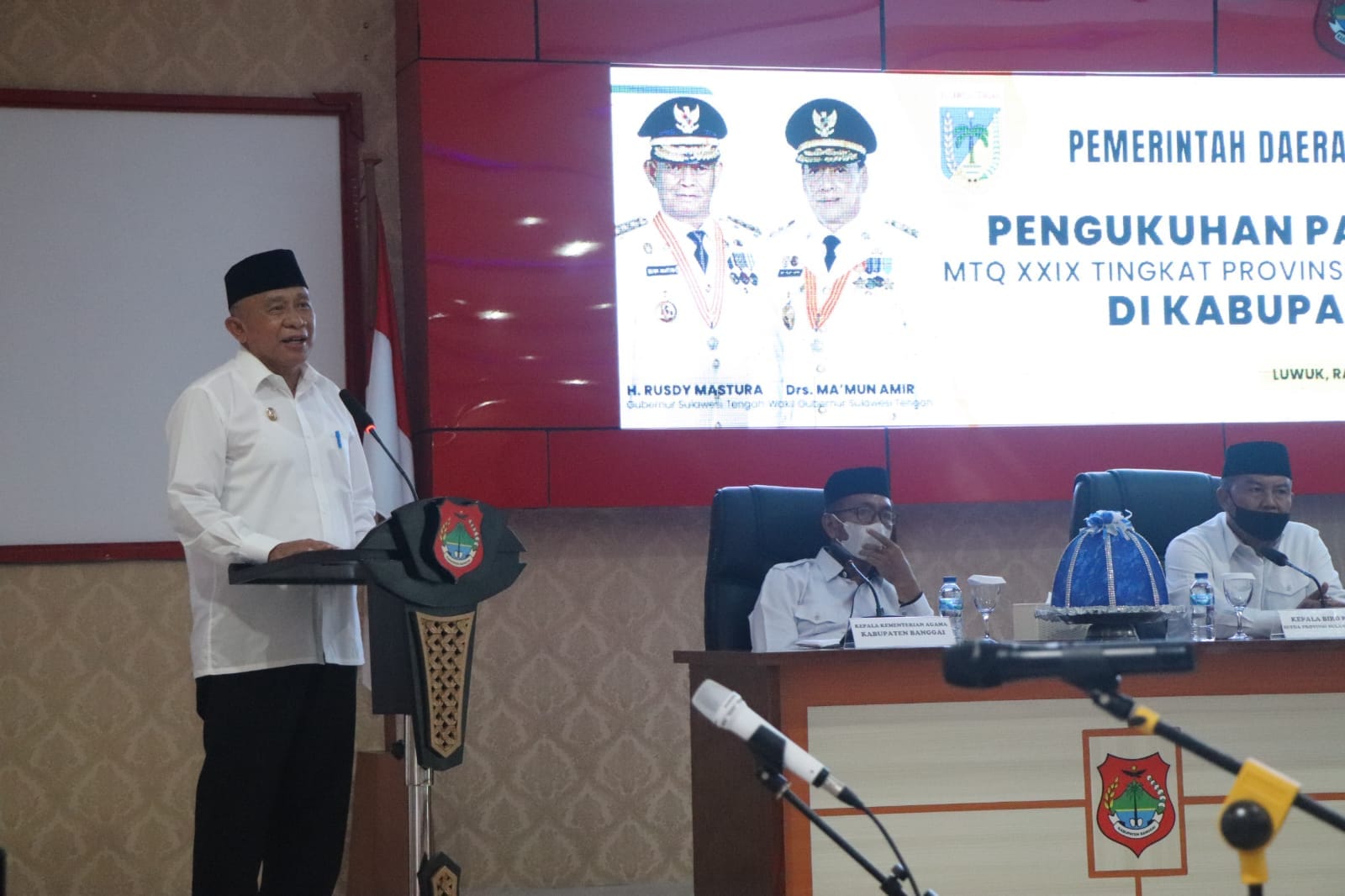 Wakili Gubernur Sulteng, Staf Ahli Kukuhkan Panitia Pelaksana MTQ XXIX Tingkat Provinsi