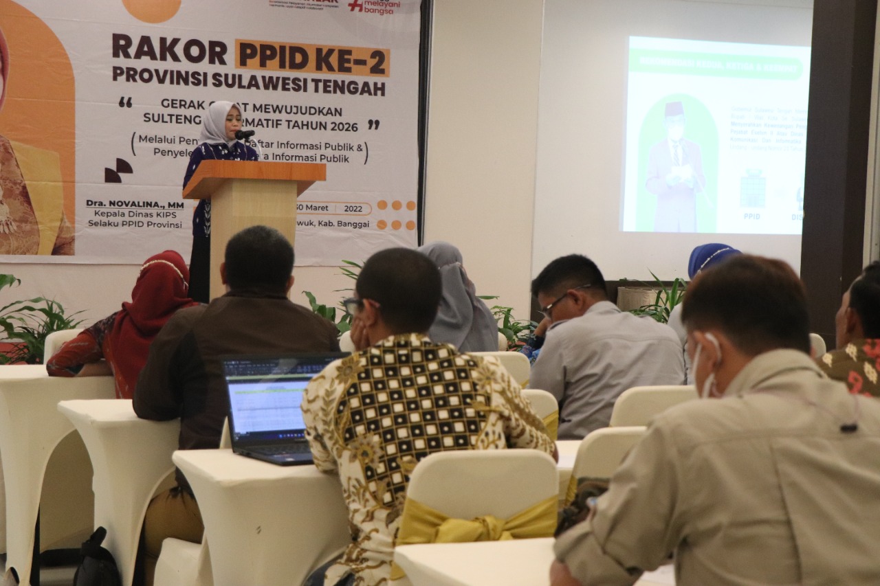 Rakor PPID Sulteng Ke-2 Resmi Dimulai, Kadis KIPS Minta Kabupaten/Kota Komitmen Wujudkan Sulteng Informatif
