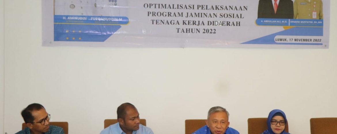 Wakil Buapti Banggai Buka Rakor Optimalisasi Pelaksanaan Program Jamsostek Daerah