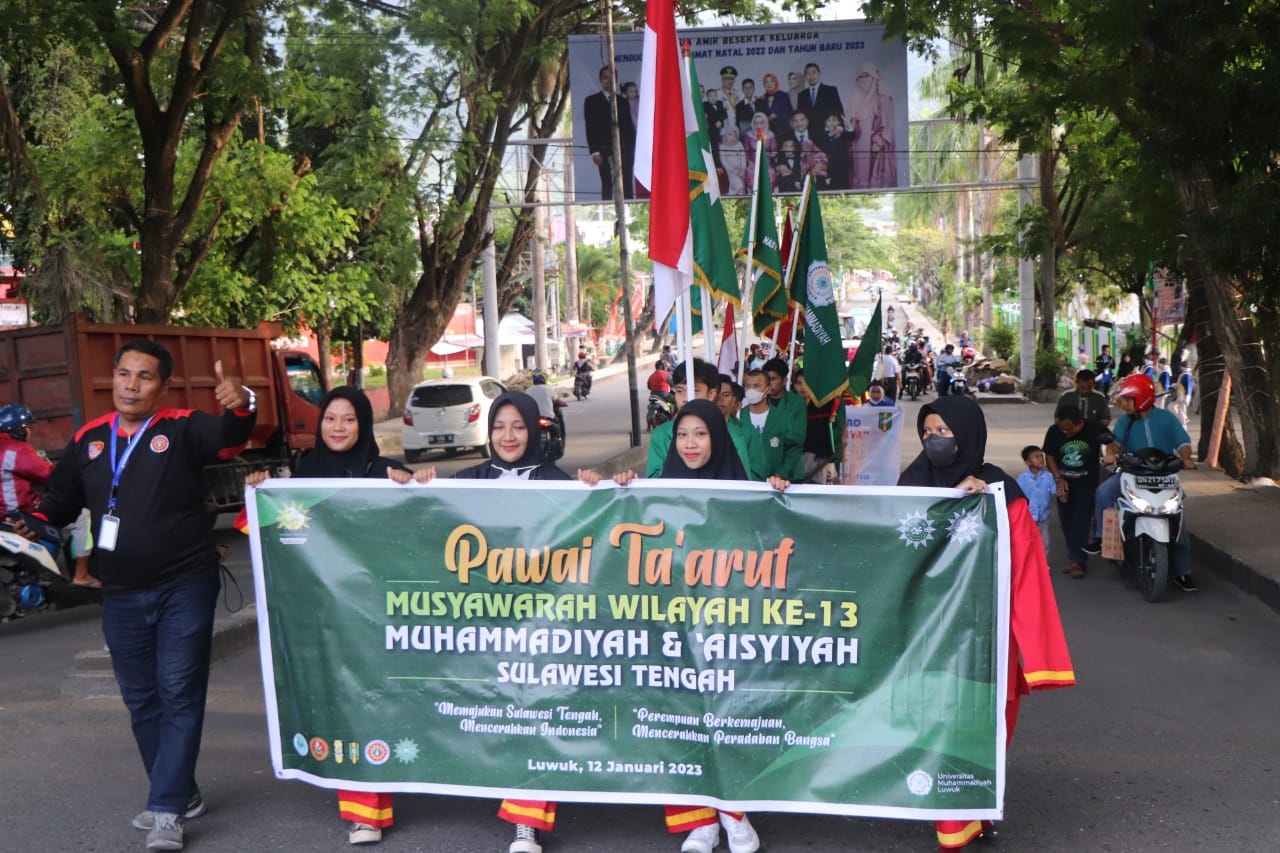 Rangkaian Agenda Muswil Muhammadiyah dan ‘Aisyiyah Sulteng Ke-13, Bupati dan Forkopimda Banggai Ikuti Pawai Taaruf